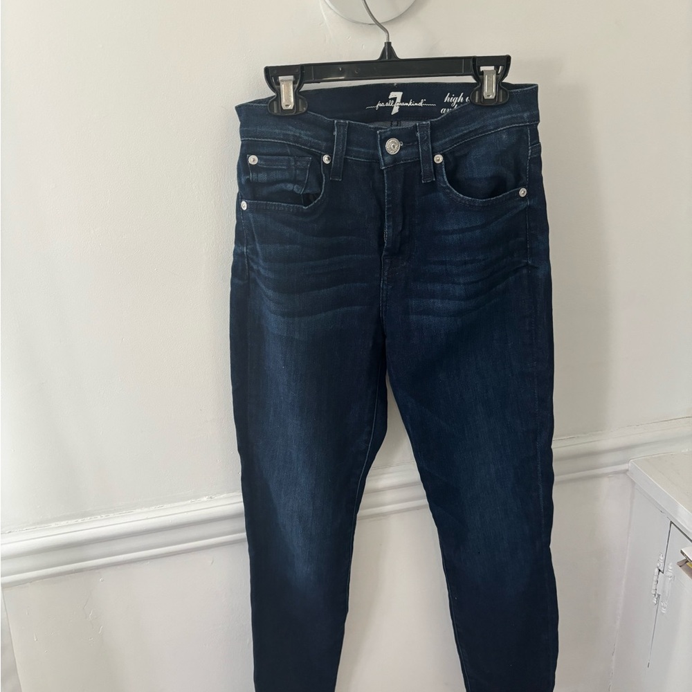 7 For All Mankind Women's Gwenevere Ankle Skinny Mid Rise Jean size 24